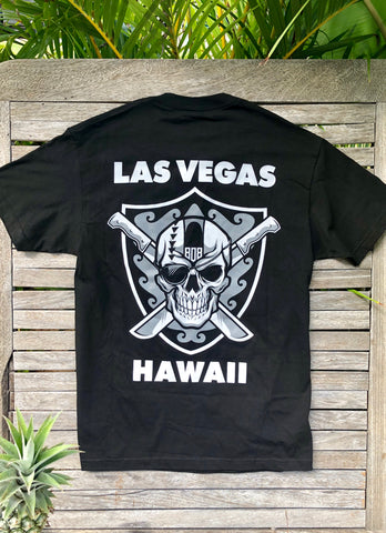 Hawaii Las Vegas 808 Raider Skull Tee